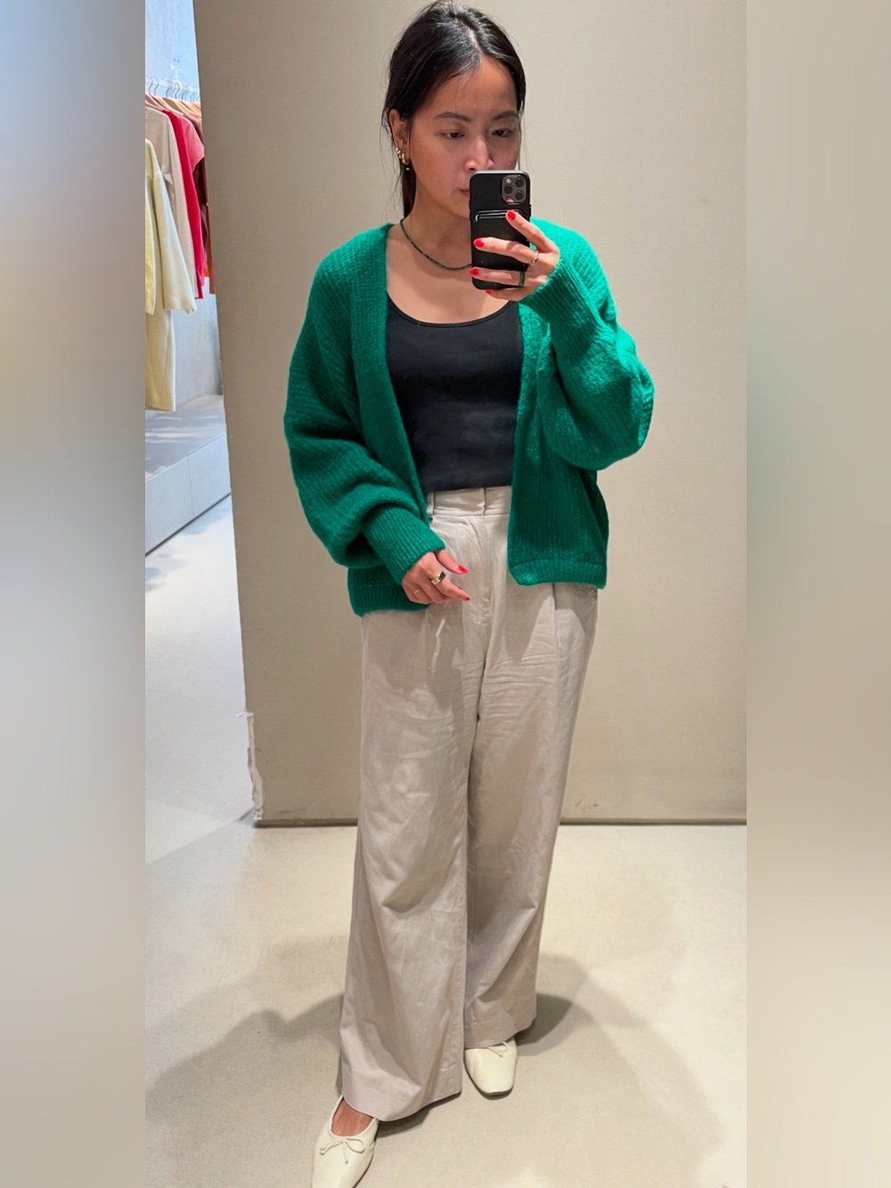 American Vintage green cardigan